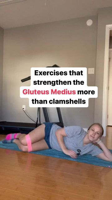 Dr. Lisa, Physical Therapist for Runners on Instagram: "CLAMS ARE JUST THE BEGINNING ⬇️⬇️ If you’re doing clamshells for weeks or even months, then now is your sign to progress them. Here are 4 exercises that are proven in the research to activate the gluteus medius more than clamshells. The gluteus medius muscle stabilized the pelvis so it doesn’t drop in the single leg position. This is important during single leg stance phase of the running cycle. Here’s 4 exercises to improve gluteus me Banded Clamshell Exercise, Clamshells Workout, Gluteus Medius Workout, Gluteus Medius Exercises, Medius Workout, Clamshell Exercise, Gluteus Medius, Physical Therapist, Drop In