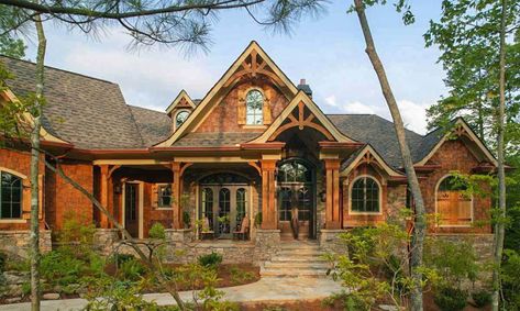 Mountain Craftsman House Plans, Mountain Craftsman, Rustic House Plans, Rustic Flooring, Craftsman Style Home, Craftsman Style House Plans, Craftsman House Plan, Open Space Living, Craftsman House Plans