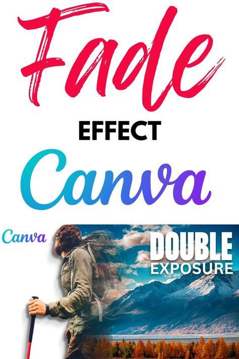 Canva Listing Template Mockup Canva Effects Tutorial, Canva Video Ideas, Canva Creations, Tutorial Canva, Double Exposure Effect, Canva Tutorials, How To Fade, Canva Tips, Canvas Learning