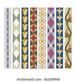 Stained Glass Borders Patterns, Stained Glass Border, Vitray Art Ideas, Vitray Art, Ideas Easy Drawing, Art Ideas Easy, Cumpleaños Harry Potter, Glass Painting Patterns, Deco Paint