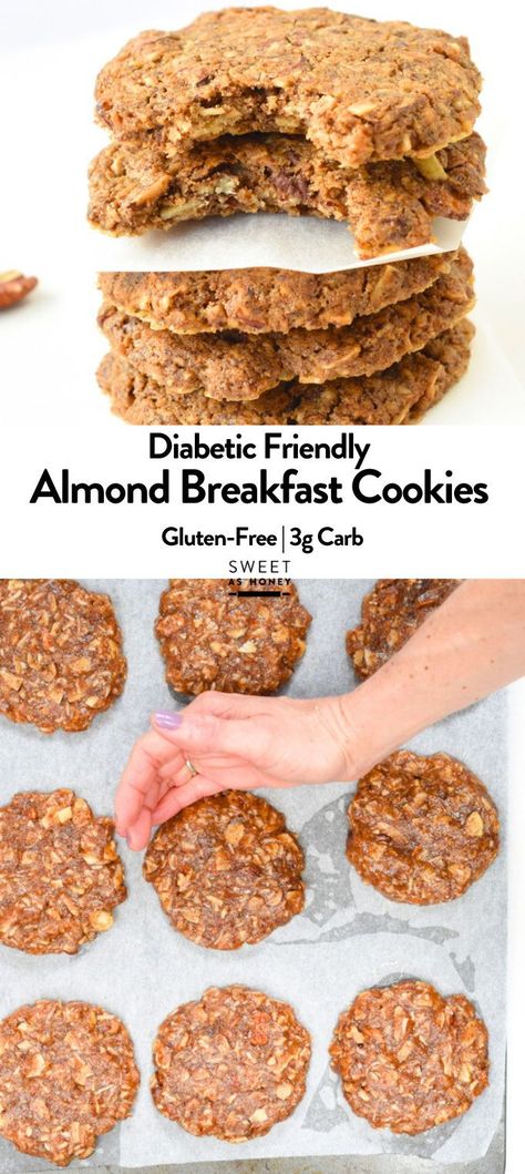 These keto breakfast cookies are your best cooked-egg alternative keto breakfast to fix all your keto oatmeal cookie cravings. They taste like real oatmeal cookies. They are dense, sweet, and chewy, with crunchy bites of nuts.But they only contain 2.6 grams of net carbs per large cookie, and they are the most fulfilling keto breakfast served with your bulletproof coffee. Keep reading to see how you can make keto-friendly oatmeal cookies with no oats! Keto Breakfast Cookies, Breakfast Cookies Gluten Free, Keto Oatmeal, Healthy Low Carb Snacks, Healthy Low Carb Dinners, Food Habits, Low Carb Low Fat Recipes, Oatmeal Cookie, Low Carb Cookies