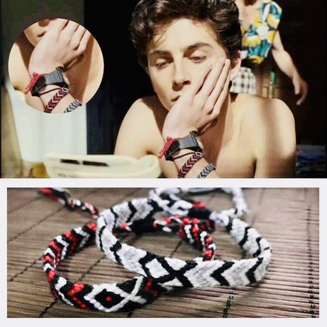 Elios Bracelet, Name Friendship Bracelets, Black Friendship Bracelet, Cmbyn Elio, Sleepover Crafts, Macrame Bracelet Patterns, Imagine World, Call Me By Your Name, Diy Friendship Bracelets Patterns