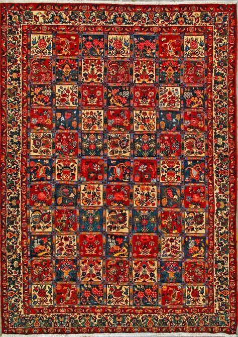 Bakhtiari Rugs, Carpet Fabric, Vintage Persian Rug, Illustration Sketches, Persian Carpet, Rugs And Carpet, Persian Rug, Antique Rugs, Handmade Rug