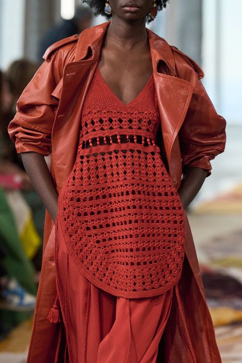 Ulla Johnson Fall 2023 Ready-to-Wear Collection | Vogue Ulla Johnson Fall 2023, Crochet Fashion Trends, Spring Knitwear, How To Tie Shoes, Spring Crochet, Ulla Johnson Dress, Fall 2023 Ready To Wear, 2023 Ready To Wear Collection, 2023 Ready To Wear