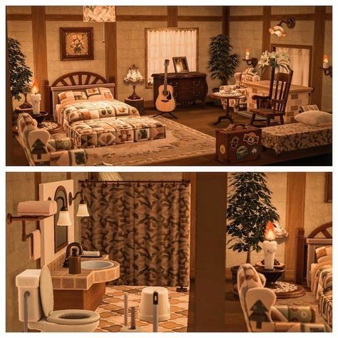 Resturant Ideas Happy Home Paradise, Acnh Retro House, Acnh Inside Home Ideas, Acnh Cabin Bedroom, Acnh Fall Home Interior, Acnh Fauna House Interior, Maple Acnh House, Acnh Cottage Core Living Room, Acnh Room Design Basement