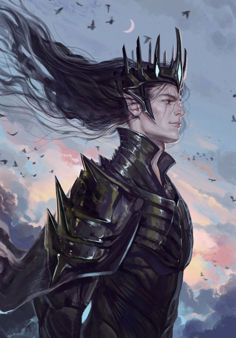 Melkor, Lizzart on ArtStation at https://www.artstation.com/artwork/oADBBO Morgoth Bauglir, Melkor Morgoth, Gil Galad, Middle Earth Art, Tolkien Art, Thranduil, Jrr Tolkien, Legolas, High Fantasy