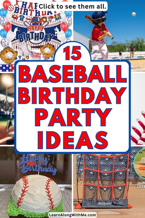 Here are some fun baseball birthday party ideas for kids.  These ideas can help coach you to having a great season...I mean birthday party.   There are ideas on what to play during the party, some baseball decoration ideas, goodie bag ideas and more.  Click to check them out. Baseball Party Ideas Games, Baseball Birthday Games, Games For Baseball Theme Party, Boys Baseball Birthday Party Ideas, Outdoor Baseball Party Ideas, Baseball Party Ideas For Boys, Baseball Themed Birthday Party Ideas, Baseball Party Games For Kids, Baseball Party Activities