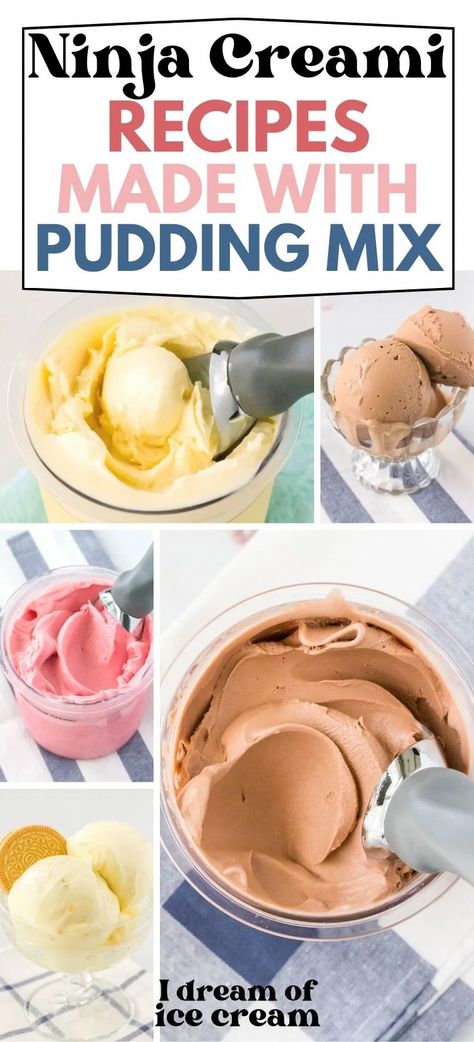 Pudding Ice Cream Recipe, Ice Cream Maker Recipes Healthy, Ninja Creami Recipes, Ninja Ice Cream Recipe, Protein Ice Cream Recipe, Protein Ice Cream Recipes, Sugar Free Ice Cream, Healthy Ice Cream Recipes, Creami Recipes