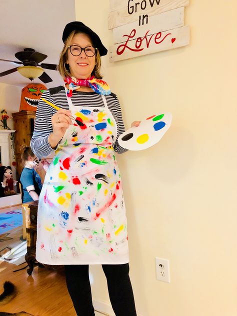 Career Day Artist Costume, Toddler Artist Costume, French Painter Costume, Artist Costume Adult, Diy Artist Costume, Artist Dress Up, Artist Dress Up Day, Artist Costume Diy, Painter Costume Woman