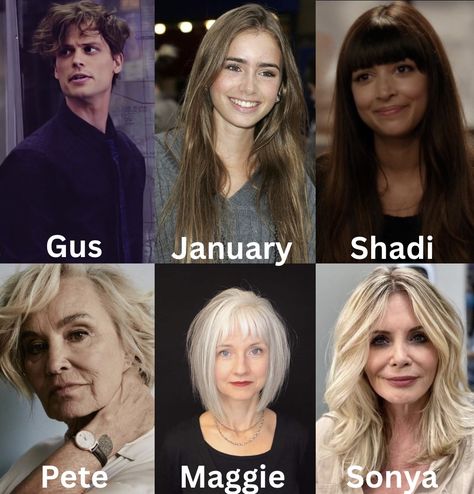 Augustus Everett | January Andrews | Shadi | Maggie | Pete | Sonya | Booktok | Beach Read Beach Read Emily Henry, Emily Henry, Beach Read, Character Inspo, Beach Reading, Book Characters, It Cast, Reading, Books