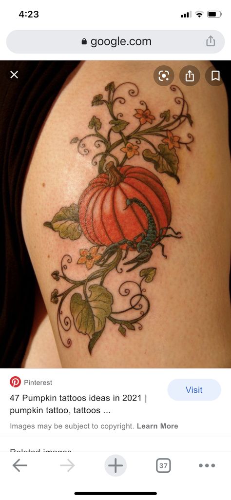 Pumpkin Tattoo, Vine Tattoo, Pumpkin Vine, Vine Tattoos, Tattoo Sketch, Cute Pumpkin, Dreamcatcher Tattoo, Tattoo Sketches, Flower Tattoos