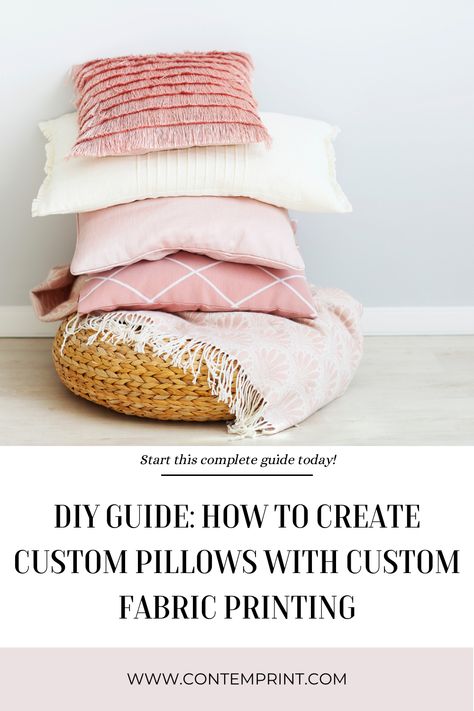 Pillows and cushions are popular home decor items that can be easily customized with custom fabric. Whether you’re looking to add a pop of color to your living room or want to create a unique gift for a friend, custom fabric pillows and cushions are a fun and easy way to add personality to your home. Here’s a guide on how to create your own custom pillows and cushions. Pillow Designs Ideas, Popular Home Decor, Fabric Pillows, Iron On Fabric, Fabric Diy, Fabric Printing, Pillow Designs, Fabric Glue, Custom Printed Fabric