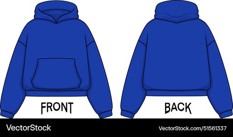 Hoodie Front And Back, Boxy Hoodie, Fashion Designing, Design Clothes, Halloween Stuff, Hoodie Design, Premium Design, Mock Up, Vector Design