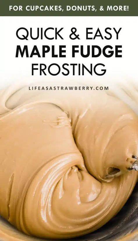 Maple Frosting Cupcakes, Maple Filling For Cake, Spice Cake Maple Frosting, Vanilla Maple Cake, Maple Cake Filling, Icing For Pumpkin Cake, Maple Icing For Cinnamon Rolls, Spice Cupcakes With Maple Frosting, Vegan Maple Frosting