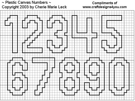 freepcnumbersgraph.gif Plastic Canvas Patterns For Kids, Plastic Canvas Snowman, Snowman Plastic Canvas, Canvas Snowman, Plastic Canvas Letters, Crochet Numbers, Cross Stitch Numbers, Graph Paper Designs, Cross Stitch Alphabet Patterns