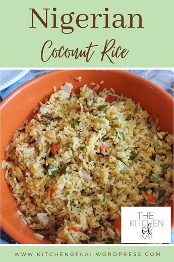 Ethiopian Rice Recipes, African Coconut Rice, Nigerian Vegetarian Recipes, Coconut Rice Nigerian, Yoruba Food Recipe, International Rice Dishes, Nigerian Side Dishes, African Rice Recipes Nigerian Food, Traditional Nigerian Food