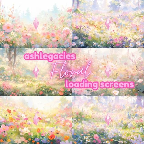 Floral Loading Screens | Patreon Cc Loading Screen Sims 4, Cas Loading Screen Sims 4, Sims4 Loading Screen, Sims 4 Loading Screen, Cas Background, Sims 4 Cas Background, Loading Screen, Sims 4 Anime, Sims 4 Cas