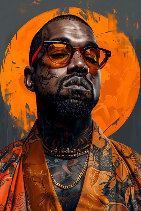 Graffiti Self Portrait, Kanye Painting, Kanye West Painting, Kanye West Art, West Outfit, Drake Lil Wayne, Wallpaper Violet, Tupac Photos, Kanye West Funny