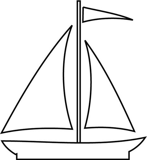 Boat Simple Drawing, Cartoon Boat Drawing, Easy Boat Drawing, Boat Sketch Simple, Boat Colouring Pages, Boat Stencil, Boat Drawing Simple, Boat Coloring Pages Free Printable, Beach Art Diy