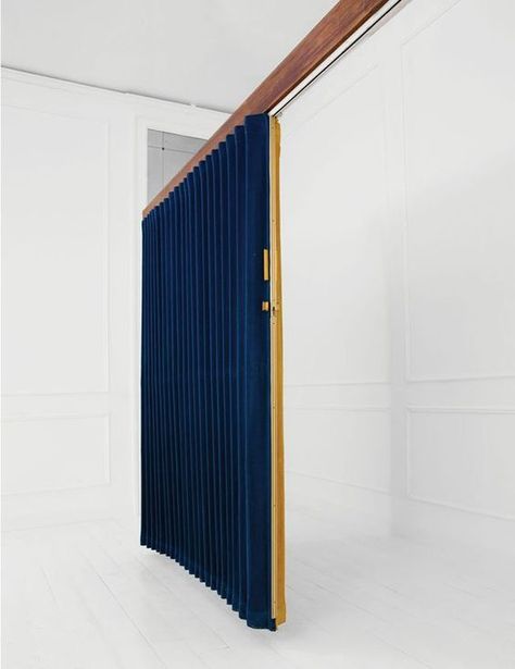 Accordion Wall, Curtain Divider, Blitz Design, 아파트 인테리어, Mid Century Lighting, Divider Wall, Open Door, Gio Ponti, Retail Design