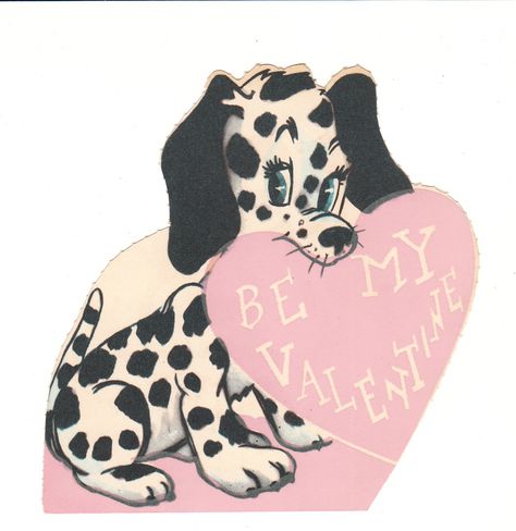 Valentine Poster, Vintage Valentine Art, Valentines Illustration, Victorian Valentines, Dalmatian Puppy, 강아지 그림, Vintage Valentine Cards, Valentines Wallpaper, Valentines Art