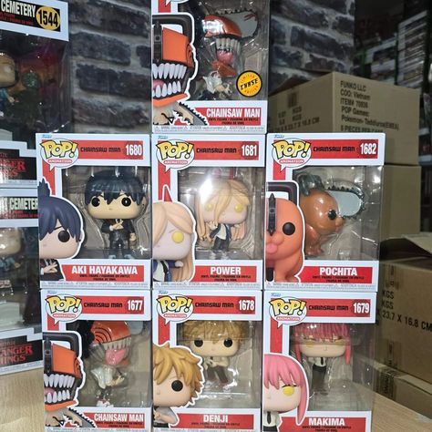 Now in Stock! Chainsaw Man Funko Pops! On our Website and in store at Christy's Collectables! https://christys-collectables.sumupstore.com/search?search=Chainsaw+man 19 Queen Street, Louth, LN11 9AU Open Monday to Saturdays 4pm till 7pm and Sundays 10am till 4pm! #funko #funkopop #anime #chainsawman Chainsaw Man Funko Pop, Anime Chainsawman, Anime Nerd, Funko Pops, Chainsaw Man, Cool Items, Anime Figures, Chainsaw, Christmas List