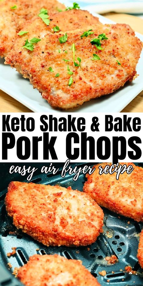 Keto Shake And Bake, Shake And Bake Pork Chops, Pork Chop Casserole Recipes, Pork Chops Easy, Bake Pork Chops, Shake And Bake Pork, Baked Boneless Pork Chops, Air Fry Pork Chops, Keto Shake