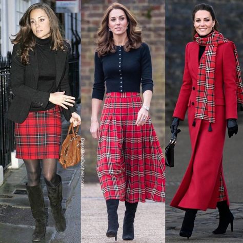 Kate Middleton in Cheery Tartan Plaid for Video Call Celebrating Burns Night Burns Night Dress, Burns Night Outfits, Plaid Dress Outfit, Red Tartan Dress, Princess Kate Style, Tartan Plaid Dress, Tartan Fashion, Outfit Inspiration Women, Burns Night