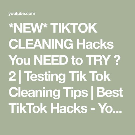 *NEW* TIKTOK CLEANING Hacks You NEED to TRY 🤯 2 | Testing Tik Tok Cleaning Tips | Best TikTok Hacks - YouTube Tick Tock Cleaning Hacks, Tik Tok Cleaning Hacks, How To Clean Room Fast Tik Tok, Room Cleaning Tips Tik Tok, Eyelash Hacks Tik Tok, Tiktok Cleaning, Tiktok Hacks, Cleaning Tips, A Month