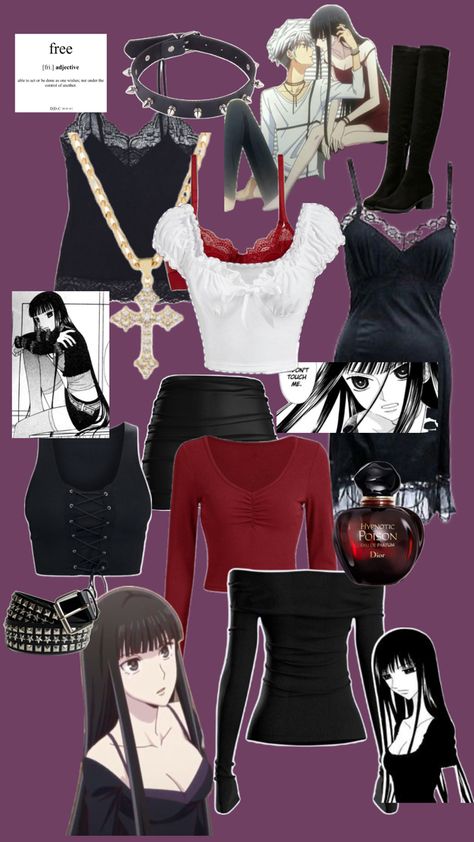 Rin Sohma’s aesthetic Rin Sohma Outfit, Rin Sohma, Fruits Basket Cosplay, Animation Art Character Design, Fruits Basket, Cute Anime Pics, Cute Fits, Funky Art, Anime Outfits