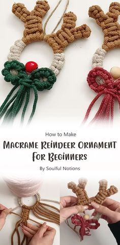 Christmas Macrame Plant Hanger, Moon Macrame Diy Tutorial, Macrame That Sells, Macrema Christmas Ornaments Diy, Macrame For Kids Easy, Macrame Gifts Diy, Macrame Christmas Tutorial, Easy Macrame Christmas Ornaments, Macrame Christmas Ornaments Tutorials