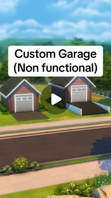 ✨Lizzy✨ Sims Builder on Instagram: "Here’s how to build a custom garage in the sims 4! 

#eacrestor #Sims4 #sims #simstok #sims4buildhacks #sims4tipsandtricks #simsbuildideas #dizzymisslizzy_ #twitchstreamer" Custom Garages, Sims 4 Build, The Sims 4, How To Build, The Sims, Sims 4, Entrance, Garage, Audio