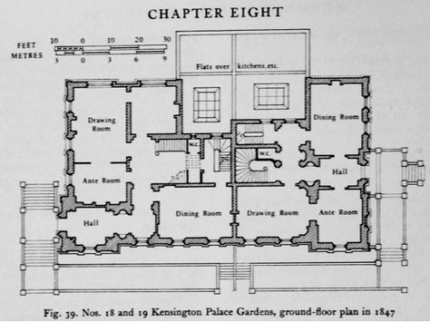 The Crown estate in Kensington Palace Gardens: Individual buildings | British History Online Palace Floor Plan, Kensington Palace Gardens, Kensington House, British Houses, Crown Estate, Palace Gardens, Mansion Floor Plan, Palace Garden, Architectural Floor Plans