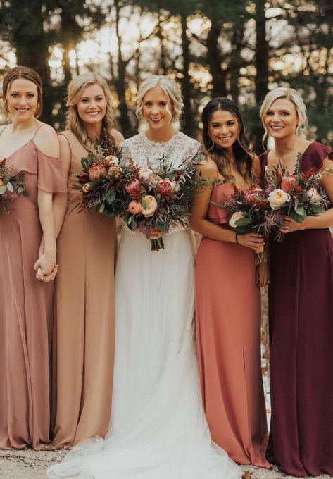 Burgundy and rust wedding