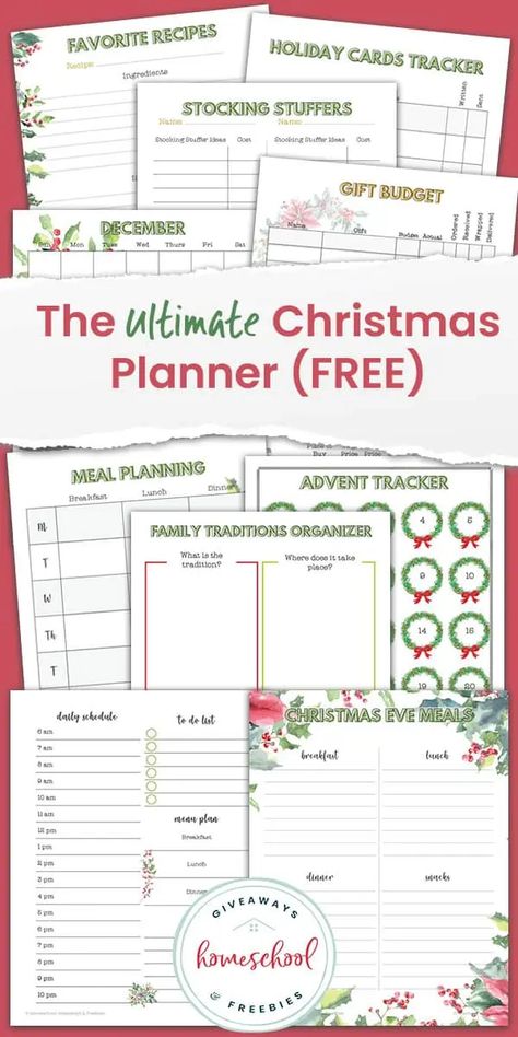 The Ultimate Christmas Planner Printable (Free Download) Christmas Planning Printables Free, Holiday Planner Printables Free, Christmas Planner Printables Free, Diy Christmas Planner, Holiday Planner Printables, Christmas Planner Free, Planning Printables Free, Christmas Planning Printables, Christmas Party Planner