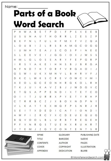 Library Word Search Free Printable, Parts Of A Book Activities, Library Skills Worksheets Free Printable, Library Activities Elementary, Parts Of A Book Worksheet, Library Activities For Kids, Library Worksheets, Fun Library Activities, Library Printables