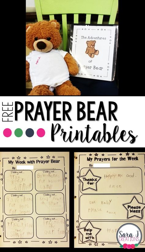 Help students to pray daily with Prayer Bear! Includes free printables to get you started. Bible Preschool, Prayer Bear, Prayer Activities, Spiritual Bouquet, Prayer Crafts, Religion Activities, Pray Daily, Story Crafts, Prayer Stations