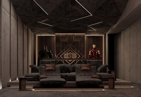 Impressive Private Penthouse Interior In Russia Living Room Theater Ideas, Home Theatre Design Interiors, Audio Visual Room, Home Theatre Design, Sala Cinema, Movie Rooms, Den Room, Penthouse Interior, Architecture Concept Model