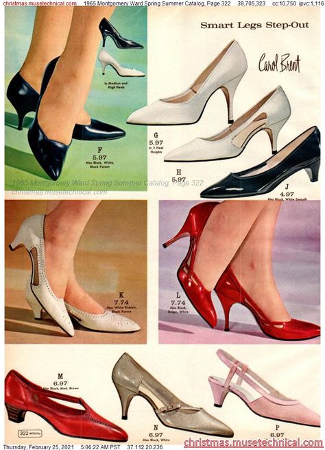 Moda 70s, 1960s Shoes, 1970 Fashion, New Style Shoes, 90s Shoes, 1960 Fashion, 60s And 70s Fashion, 60s Style, Montgomery Ward