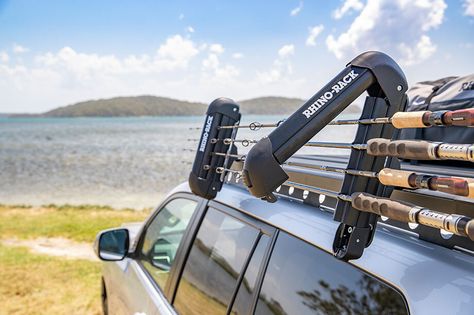 Roof Rack Fishing Rod Holder, Fishing Rod Holder For Truck, Truck Fishing Rod Holder, Car Fishing Rod Holder, Pvc Fishing Rod Holder, Diy Roof Rack, Roof Rack Accessories, Diy Fishing Rod Holder, Ladder Rack Truck