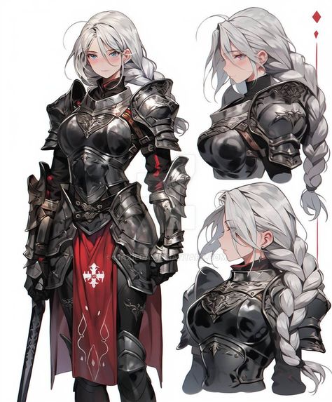 Hanzo Nijijourney Showcase (AI) Anime Armor Female, Female Armor Art, Female In Armor, Knight Outfit Female, Mech Design Concept Art, Anime Knight Art, Anime Armor Design, Character Design Armor, Female Knight Oc