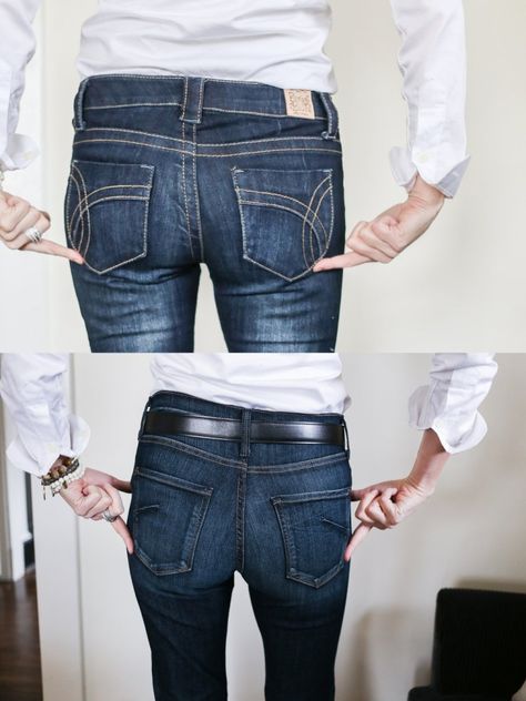 Core Wardrobe How To Buy Jeans and How To Care For Them Clean Wardrobe, Ginger Jeans, Minimalist Wardrobe Essentials, Fashion Tricks, Best Jeans For Women, Core Wardrobe, Belly Pooch, Rolled Up Jeans, Sewing Alterations