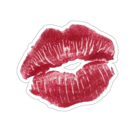 red lipstick kiss print kiss cut diecut vinyl sticker available in white or transparent  pick your perfect size: 2"x2", 3"x3", 4"x4", 5"x5", and 6"x6" ~ stickers are water-resistant and perfect for usage anywhere, such as water bottle or journals or laptops the perfect valentines and galentines matching sticker or gift! ~ cheaper shipping for additional cute stickers, available in my shop! Stickers Aesthetic For Laptop, Red Cute Stickers, Dark Red Stickers, Red Stickers Aesthetic, Sticker Laptop Aesthetic, Stickers To Print Out, Cool Stickers For Laptop, Lap Top Stickers, Stickers Aesthetic Printable