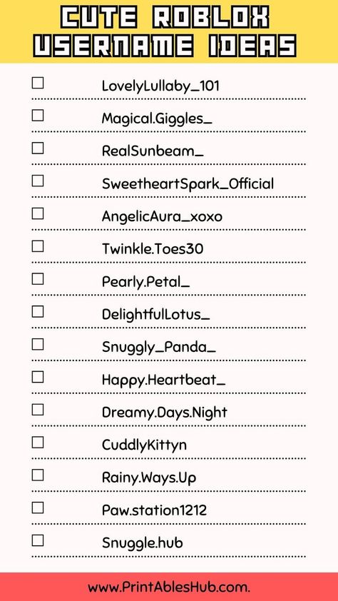 Printable List Of Roblox Username Ideas Username Suggestions, Roblox Username Ideas, Cool Usernames, Cool Games, Username Ideas, Roblox Account, Unique Baby Names, Name List, Online Gaming