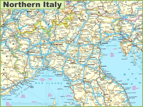 Map of Northern Italy Map Of Italy Cities, Northern Italy Map, Aeolian Islands, Satellite Maps, Terrain Map, Cities In Italy, Tourist Map, Italy Map, Southern Europe