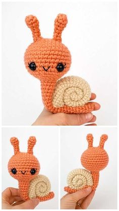 Amigurumi Snail, Crochet Christmas Ornaments Free Pattern, Crochet Snail, Slip Stitch Crochet, Free Crochet Amigurumi, Crochet Christmas Ornaments Free, Free Amigurumi Patterns, Crochet Christmas Ornaments, Fun Crochet Projects