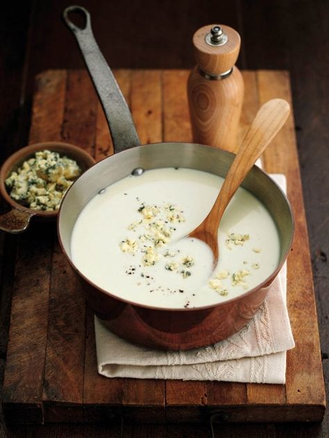 Potato, leek and stilton soup recipe | delicious. magazine Stilton Soup, Leek Potato, Stilton Cheese, Leek Recipes, Healthy Cupcakes, Creamed Leeks, Tea Cup Cake, Potato Leek, Leek Soup