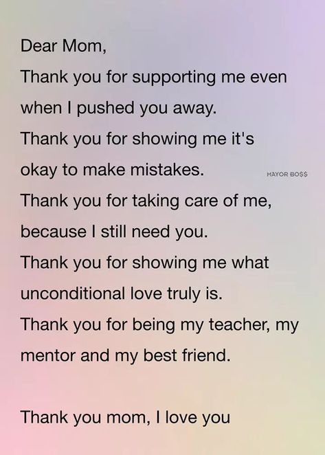 Thank you Mom | Momma quotes, Dear mom, Thank you mom Mum Quotes From Daughter, Poems For Your Mom, Birthday Speech, Thank You Mom Quotes, Momma Quotes, Love My Mom Quotes, Letter To My Mom, Love You Mom Quotes, Dear Mom And Dad