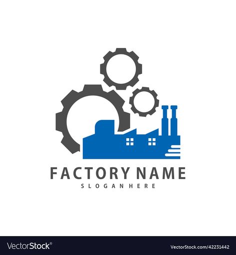 Manufacturing Logo Design, Factory Logo Design Ideas, Machinery Logo, Factory Logo Design, Factory Illustration Industrial, Factory Logo, Manufacturing Factory, Logo Design Template, Logo Design Creative