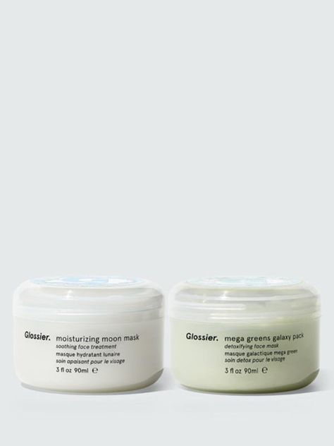 Hydrating Face Mask: Moisturizing Moon Mask | Glossier Glossier Face Mask, Hair Mask Packaging, 16th Wishlist, Wishlist Collage, Glossier Mask, Skincare Obsession, Skincare Bag, Face Mapping Acne, Milky Jelly Cleanser